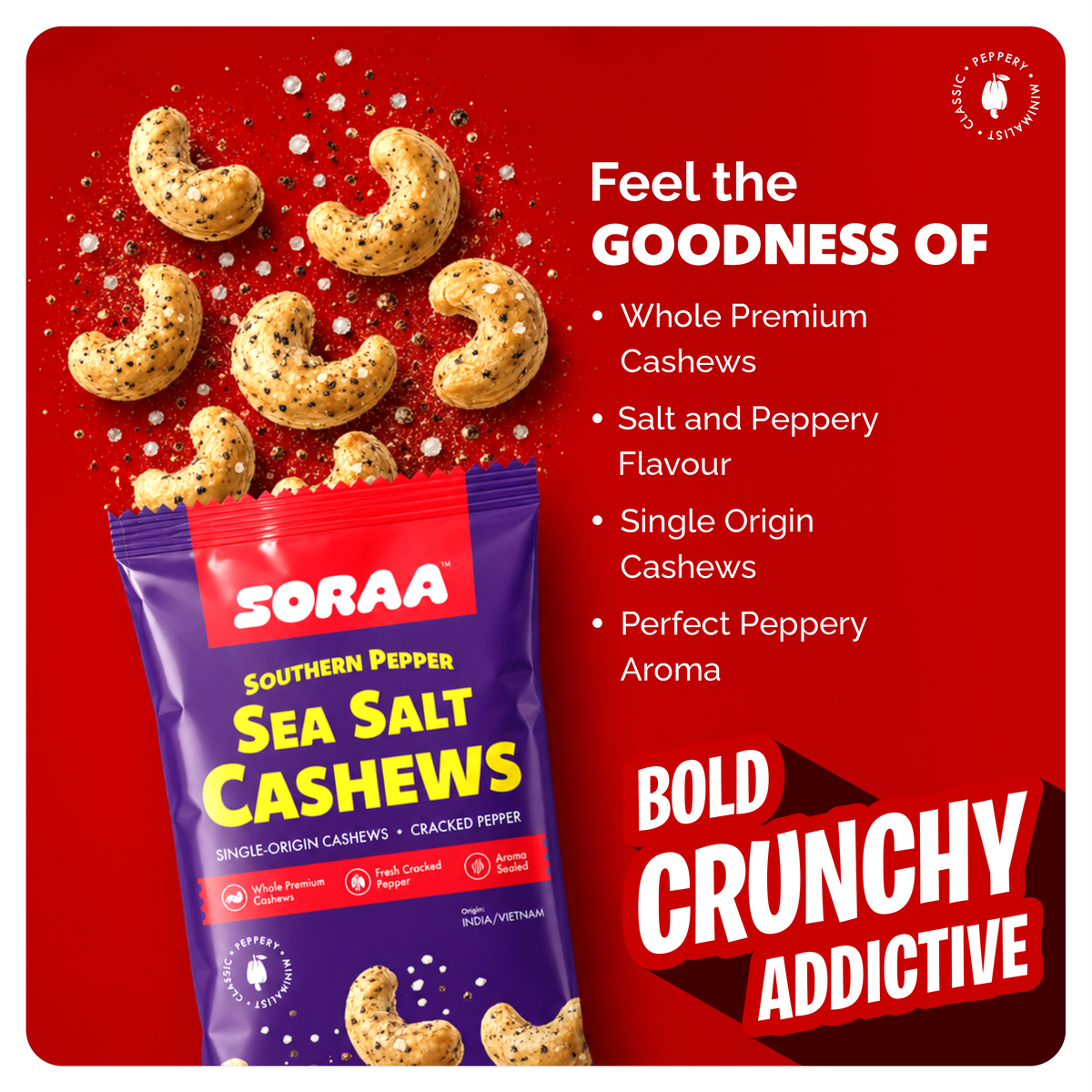 Southern Pepper & Sea Salt Cashews