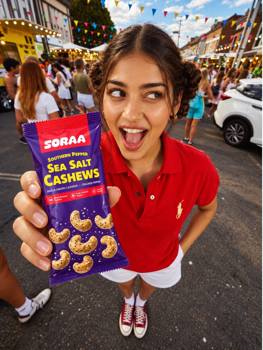 SORAA Sea Salt Cashews at a street festival